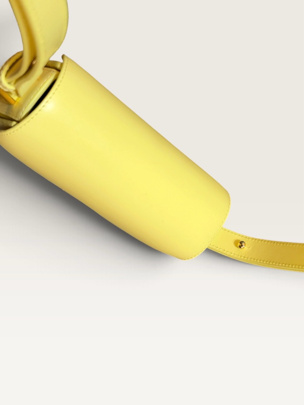 A.P.C. Lemon Yellow Leather Crossbody with Gold Hardware - Picture 4 of 8